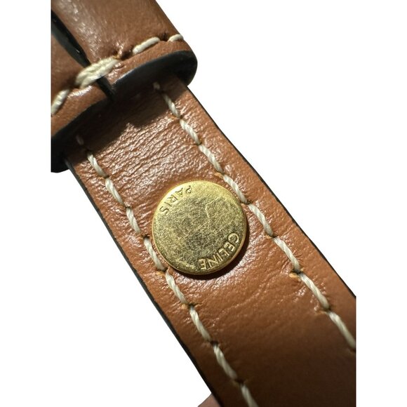 Celine Womens Mini Vertical Cabas Bag With Triomphe Canvas & Calfskin Handles - Picture 3 of 13